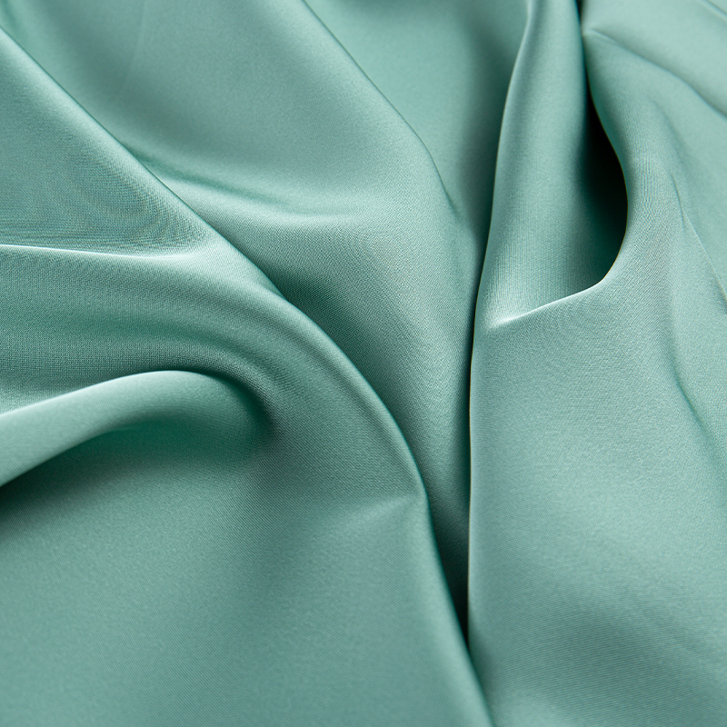 HY386 172GSM imiteret acetat dobbelt grøn satin chiffon stof, imiteret silke mode stof