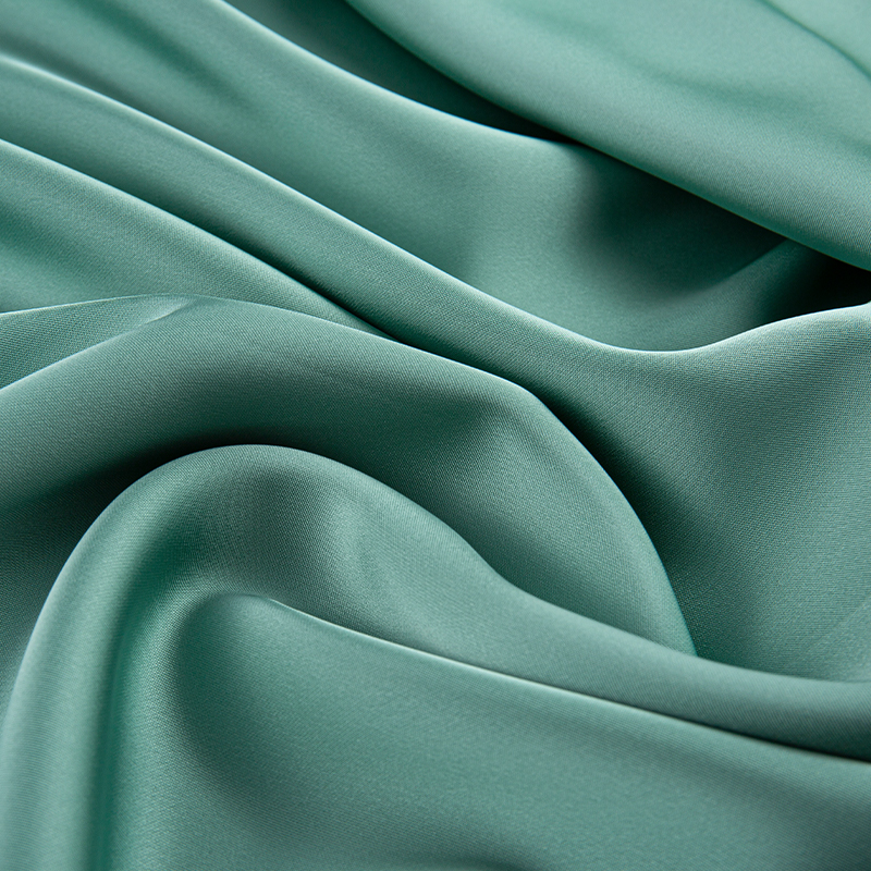 HY386 172GSM imiteret acetat dobbelt grøn satin chiffon stof, imiteret silke mode stof