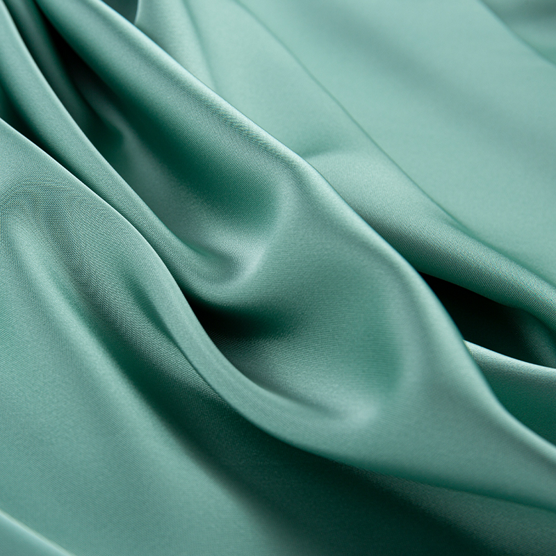 HY386 172GSM imiteret acetat dobbelt grøn satin chiffon stof, imiteret silke mode stof