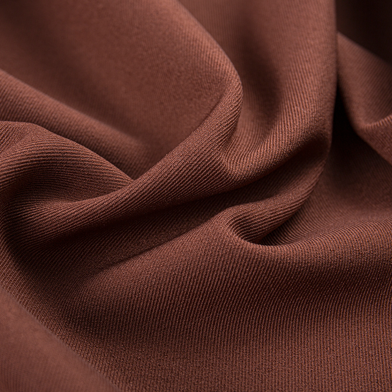 HY253 Brown Ren britisk twill fire-vejs stretch spandex blandet stof