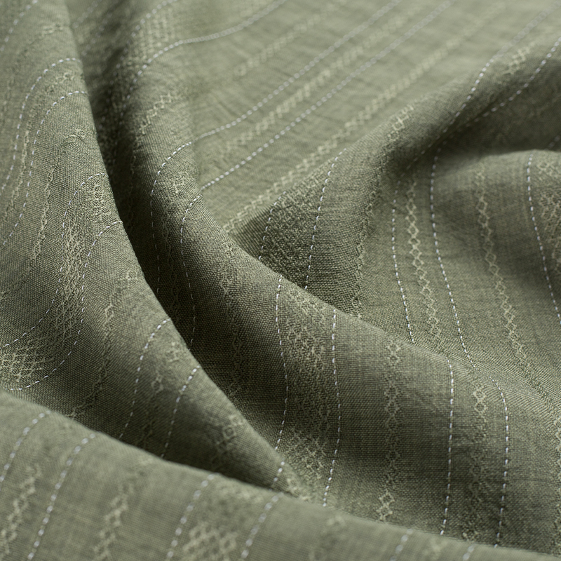 HY557-Rayon 136GSM 99%P 1% Rayon Diamant Skiftende Tykkelse Stripe Lyocell stof